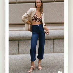 NWT Maeve The Skipper Wide-Leg Jeans wide denim blue size 26 Anthropologie